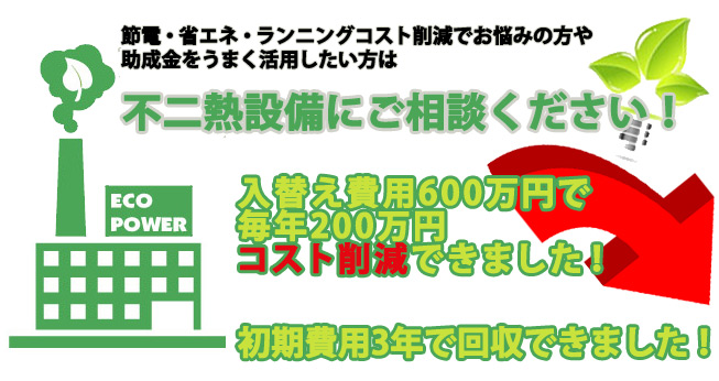 業務用エアコンはGHP・吸収式から堤方式へ。年間200万円コストダウンします