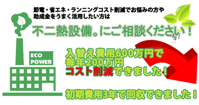 業務用エアコンはGHP・吸収式から堤方式へ。年間200万円コストダウンします